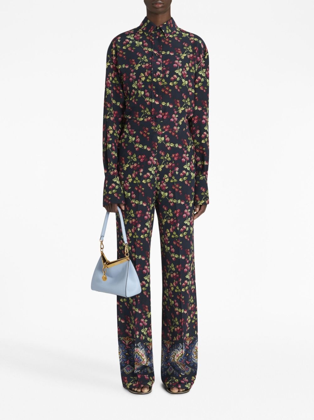floral-print straight-leg trousers - 2