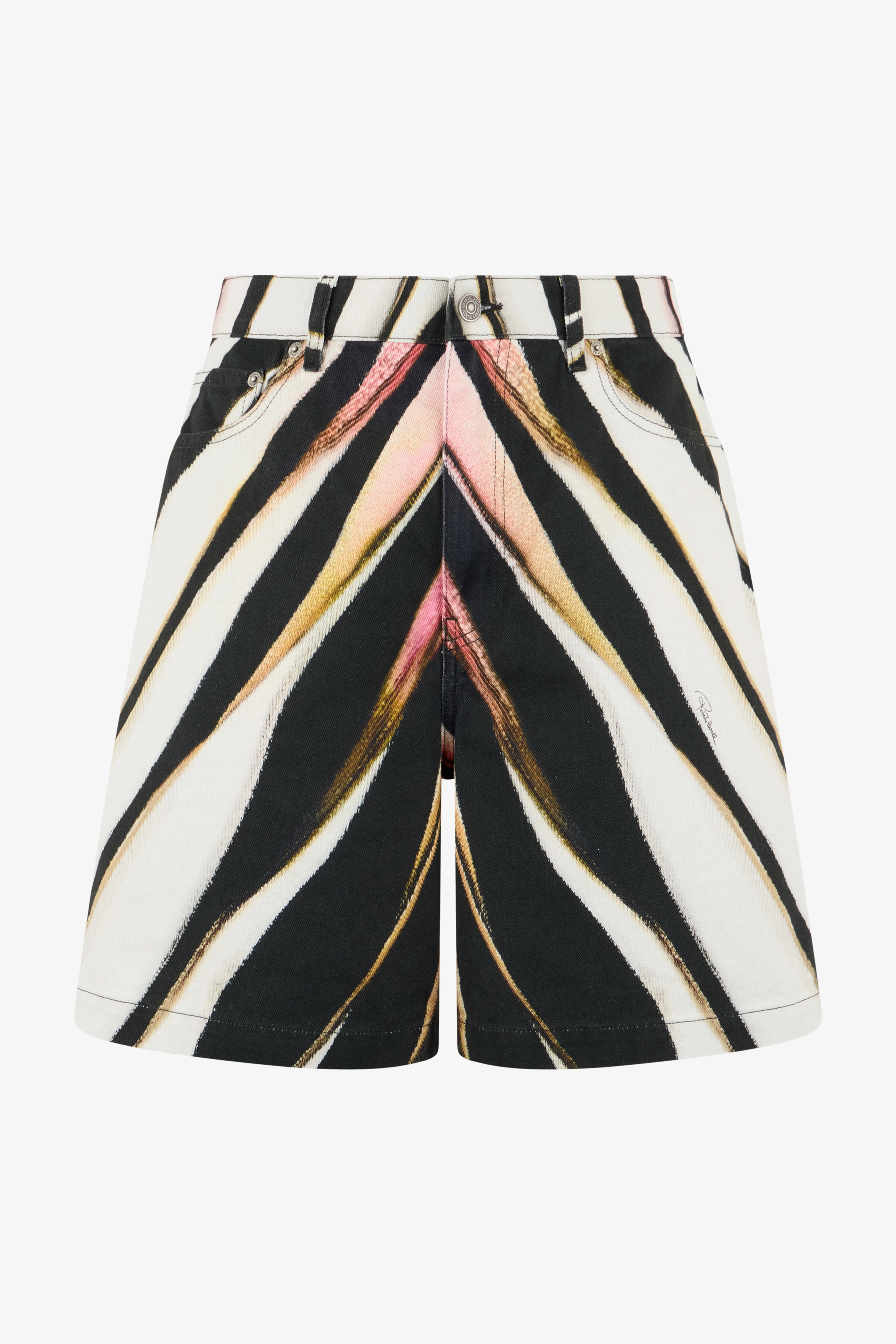 Ray Of Pink Print Bermuda Shorts - 1