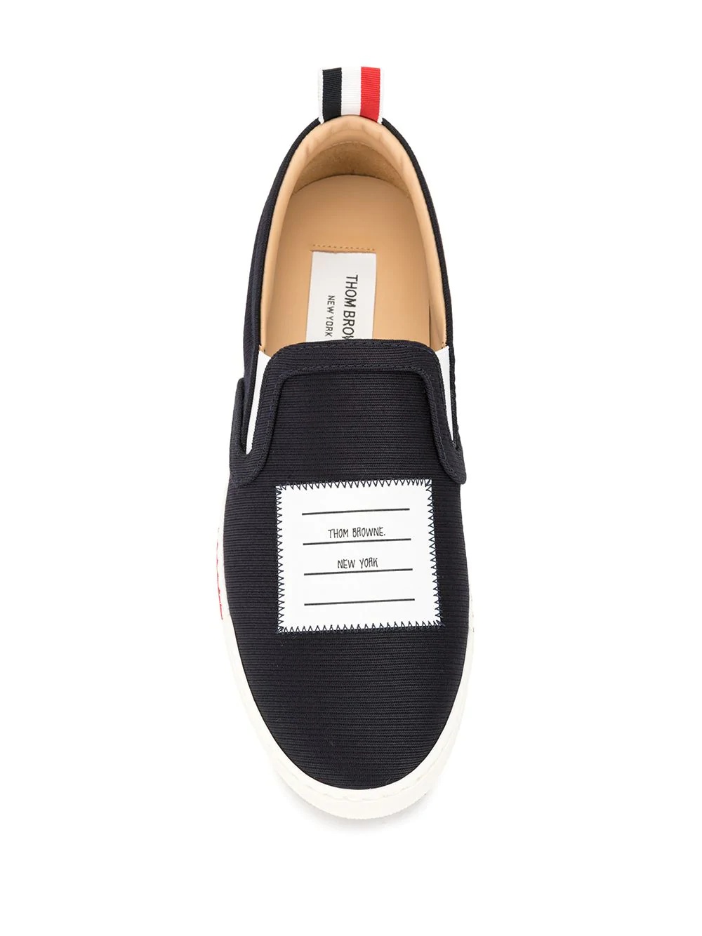 logo-patch slip-on sneakers - 4