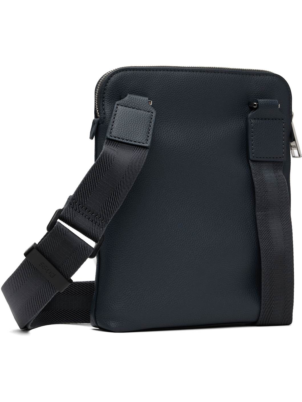 Navy Pebble-Grained Faux-Leather Bag - 3