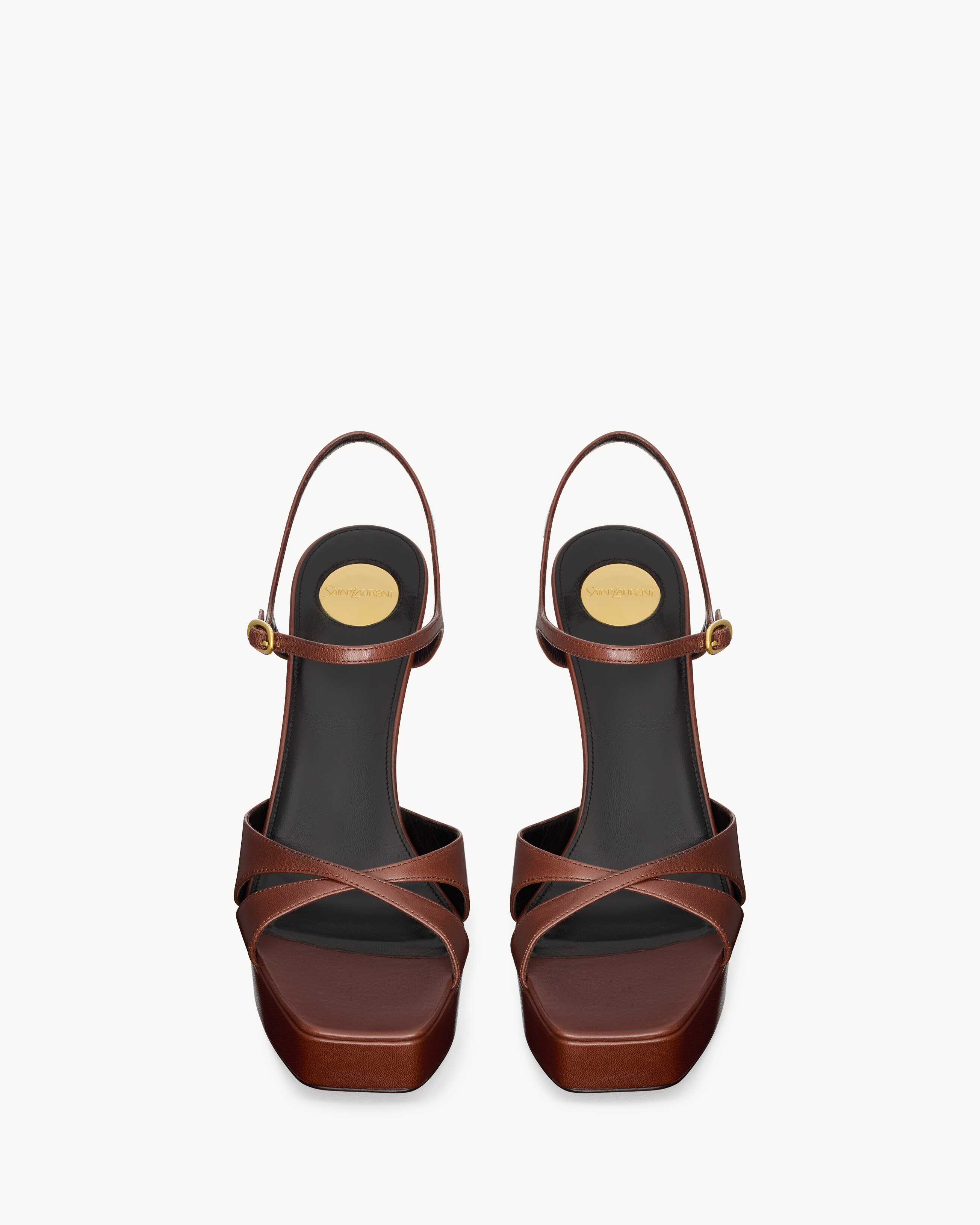 DEBBIE PLATFORM SANDALS IN SMOOTH LEATHER - 2
