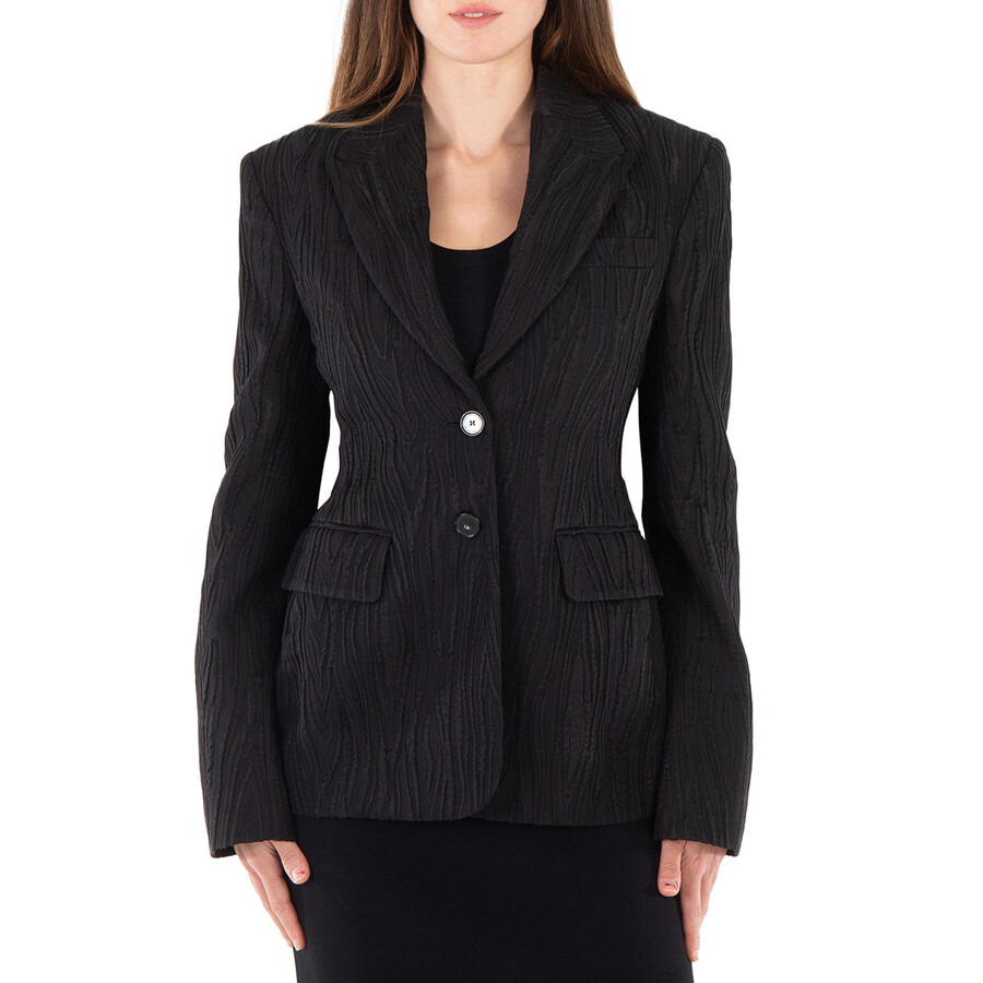Stella Mccartney Tree Bark Jacquard Single-Breasted Blazer - 3