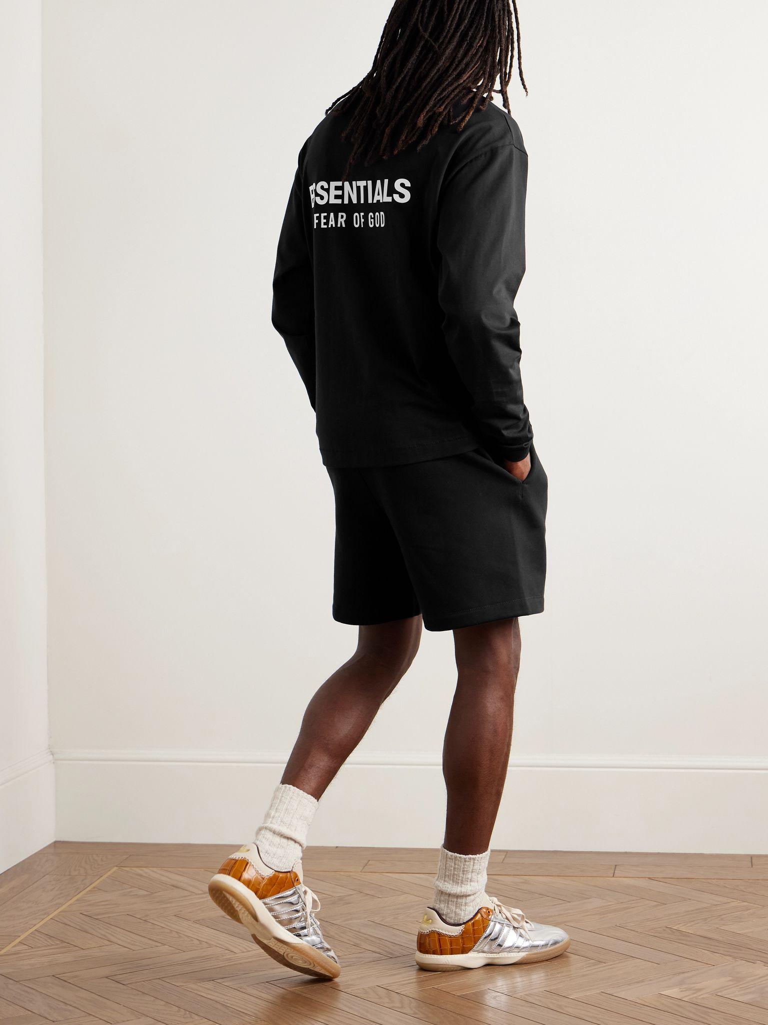 Logo-Appliquéd Cotton-Jersey T-Shirt Black - 2