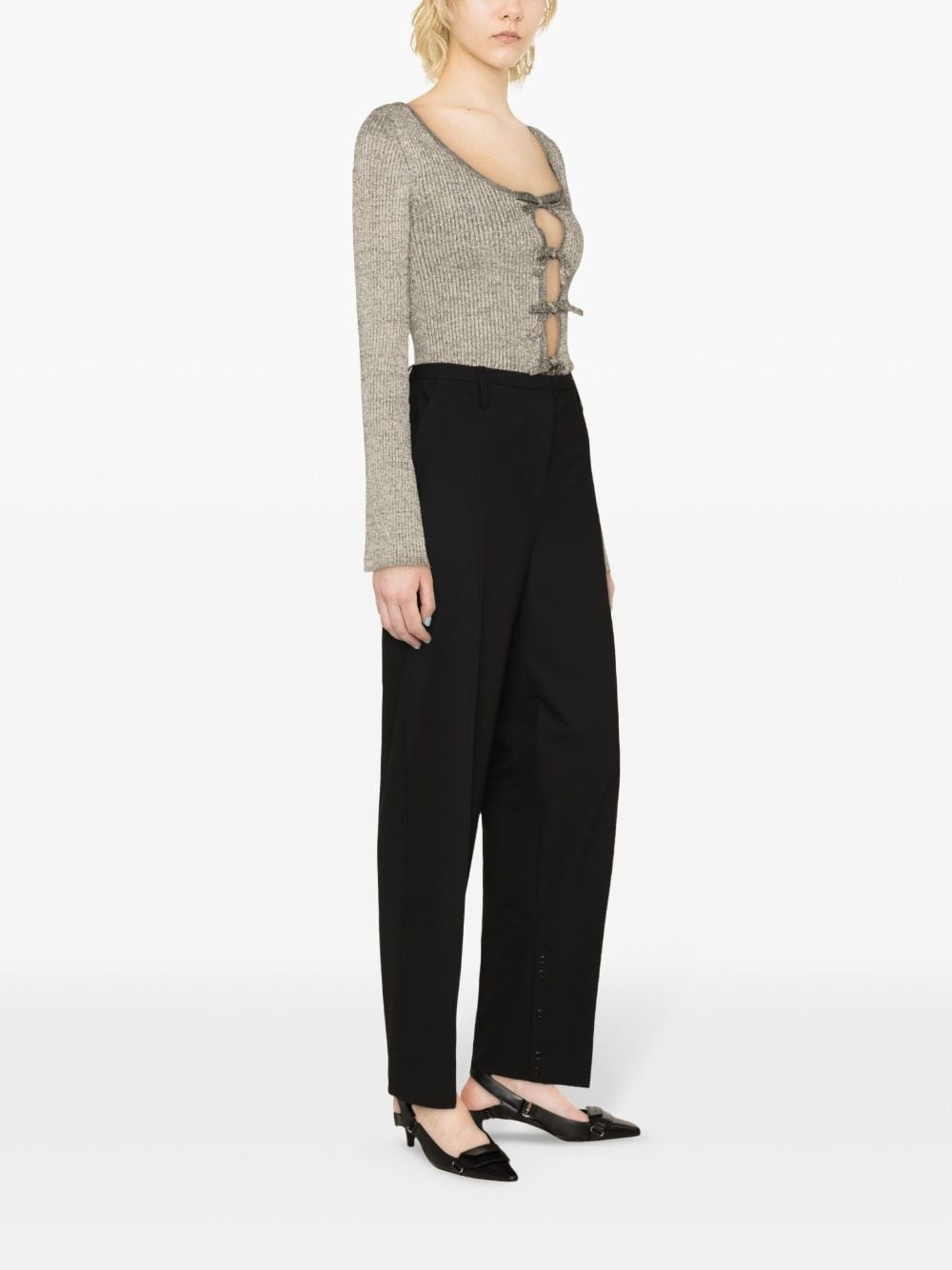 mid-rise tailored trousers - 3