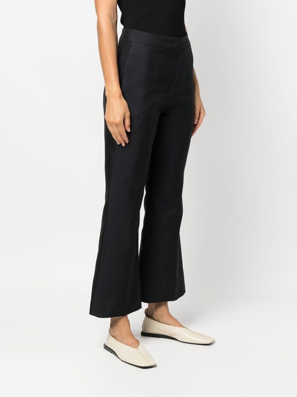 high-waisted cropped trousers - 3