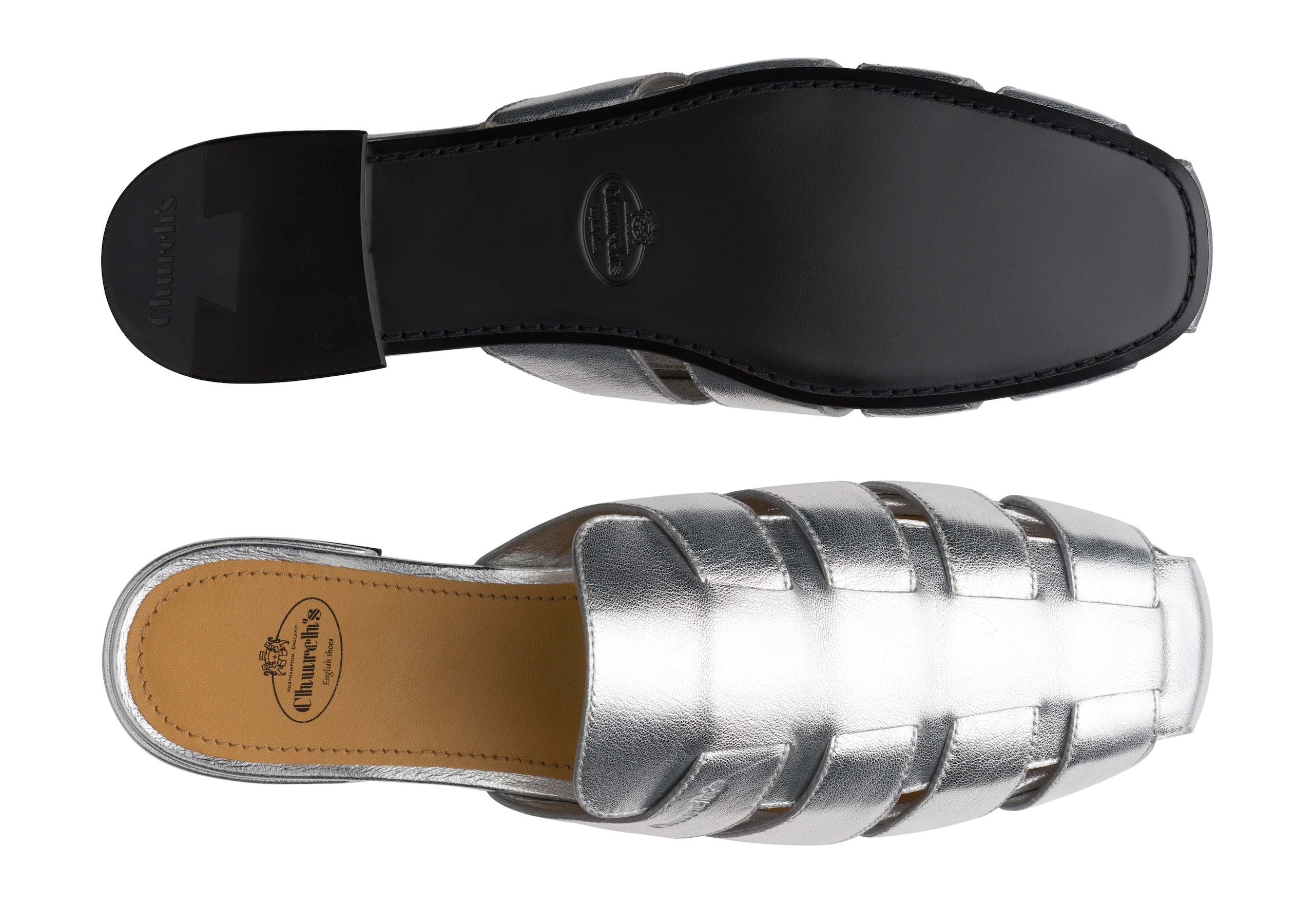 Becky
Nappa Leather Mule Sandal Silver - 3