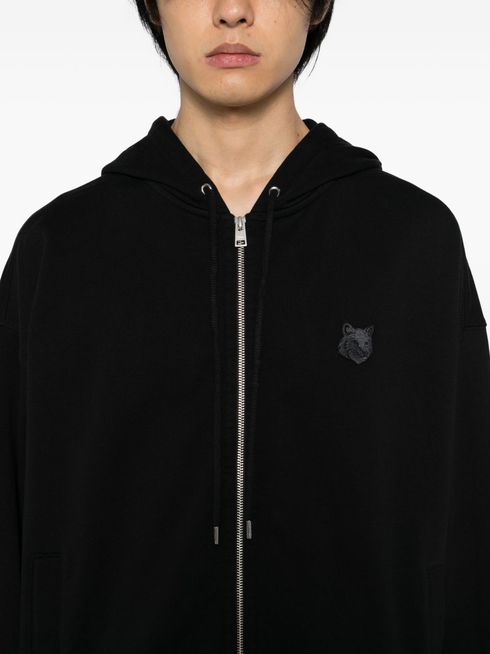 fox-head patch hoodie - 5