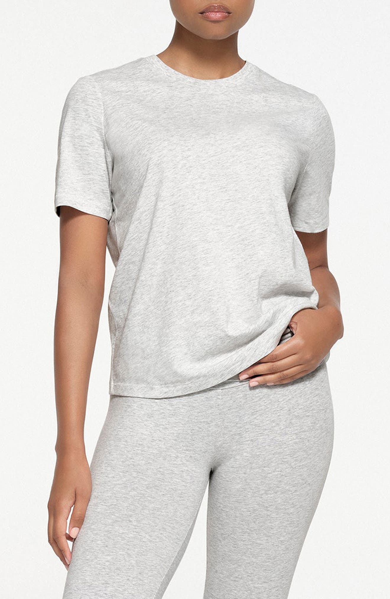 SKIMS Relaxed T-Shirt in Light Heather Grey at Nordstrom - 1