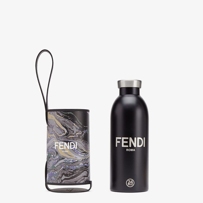 FENDI Flask with gray leather cover outlook