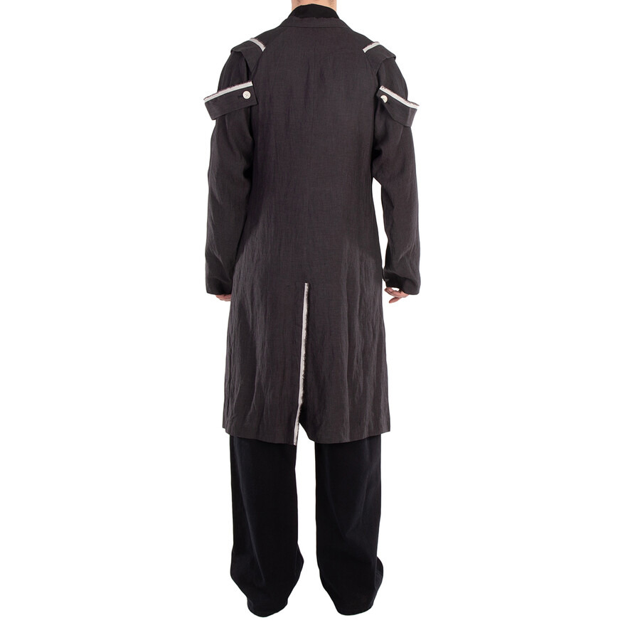 Yohji Yamamoto Hemp Cloth K-Shoulder Epaulet Long J - 4