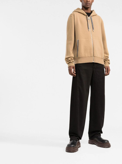 Lanvin zip-fastening drawstring hoodie outlook