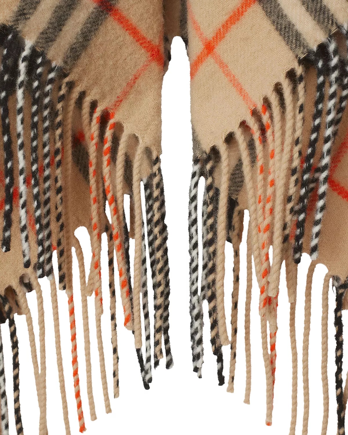 Check Wool Cashmere Cape - 6