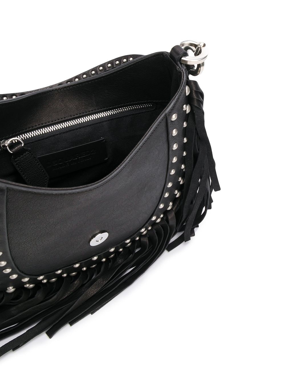 fringe-embellished shoulder bag - 5