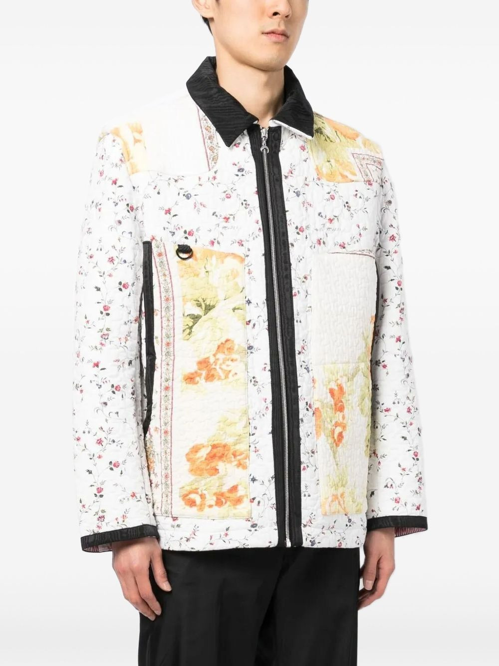 floral-patchwork quilted jacket - 3