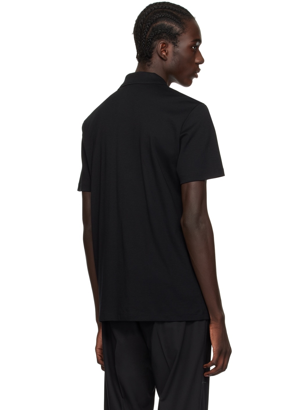 Black Half-Zip Polo - 3