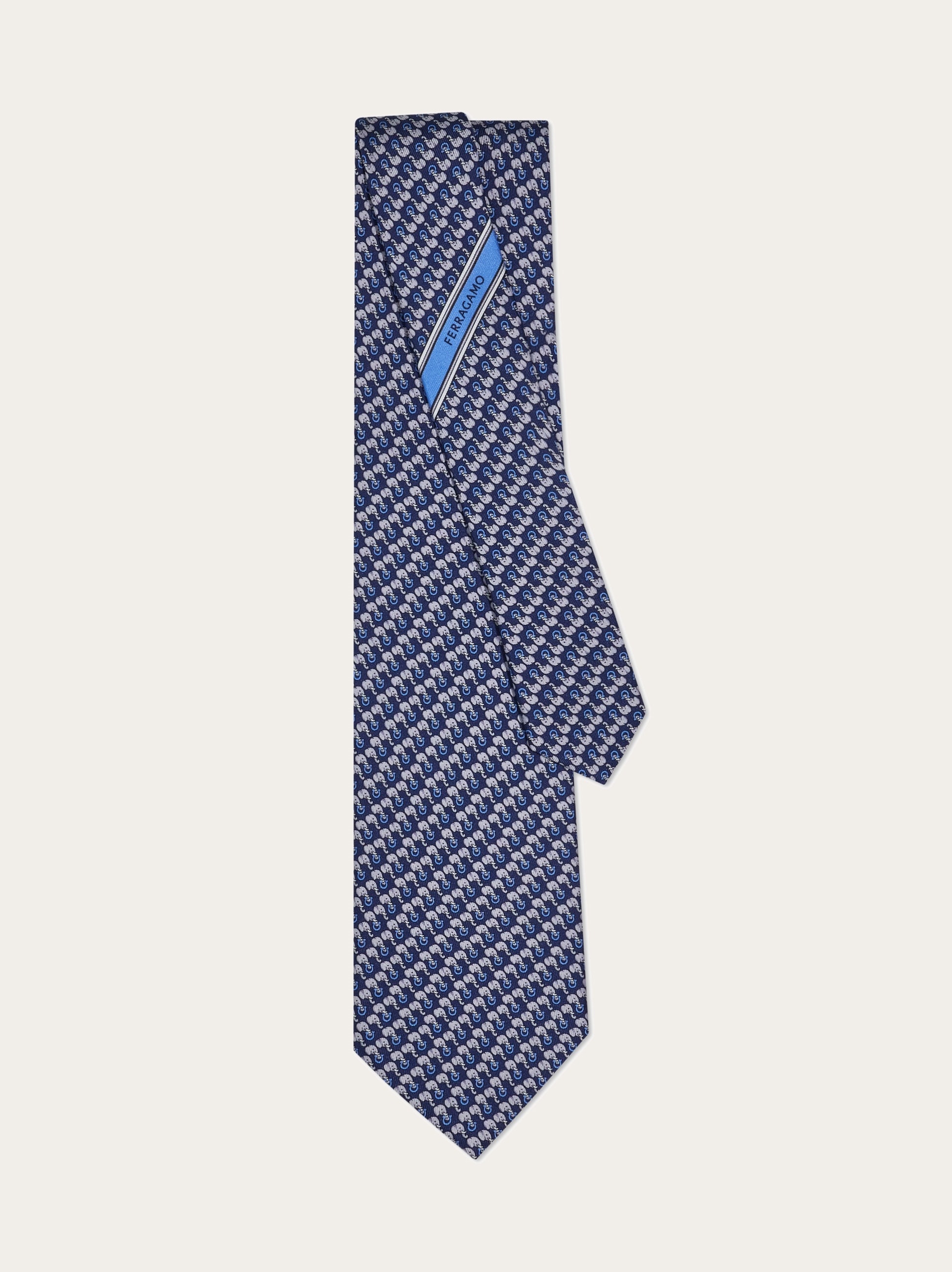 Elephant print silk tie - 3