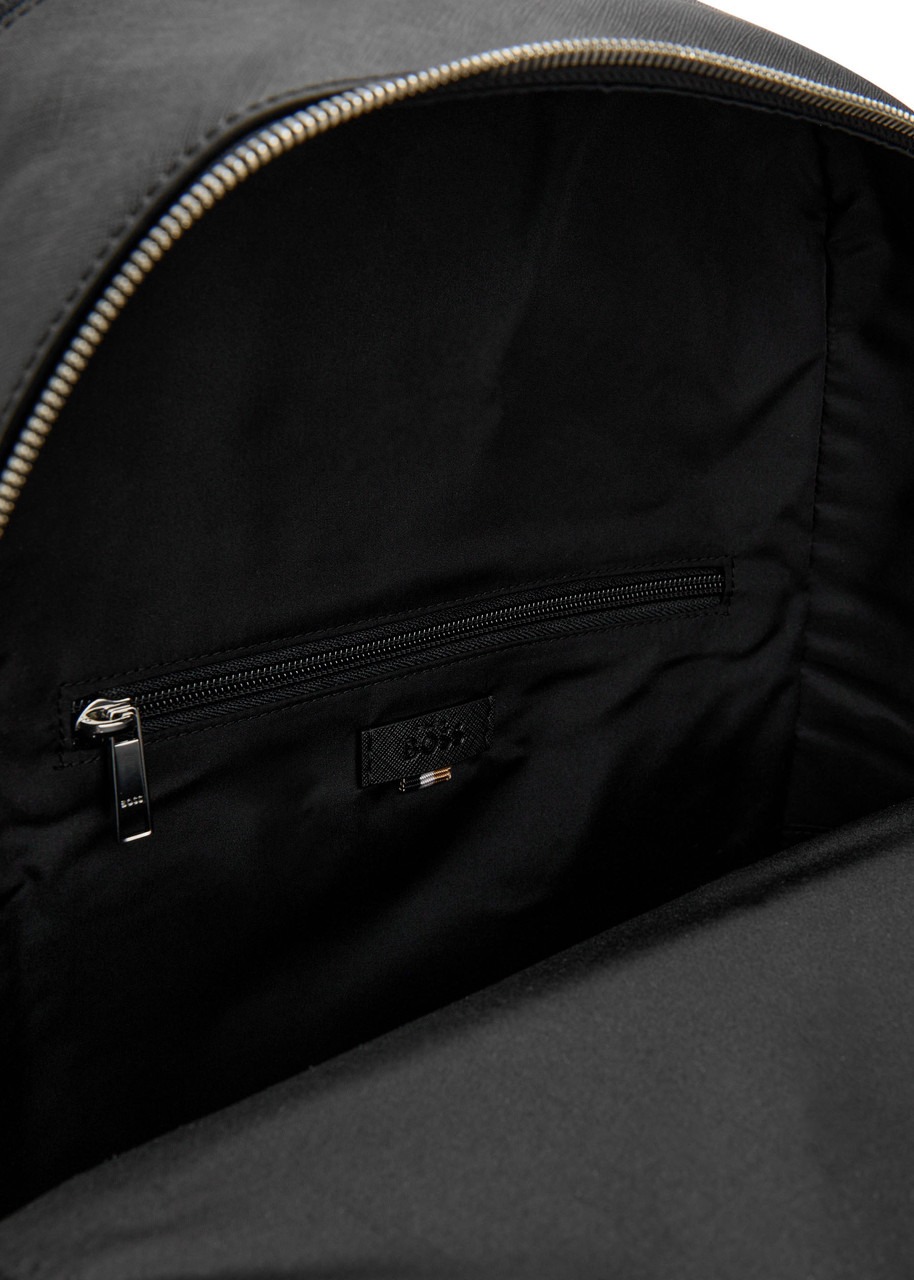 Boss Logo Saffiano Leather Backpack - 4