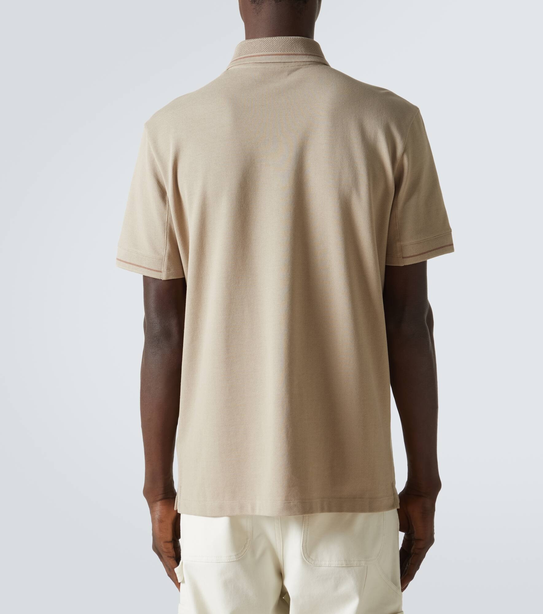 Logo cotton piqué polo shirt - 4