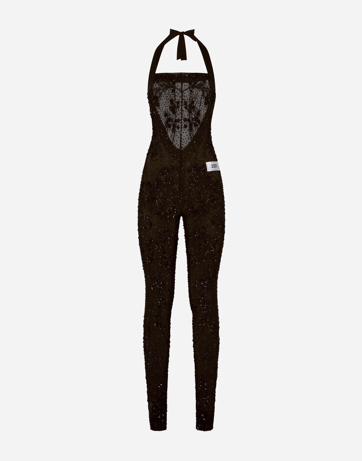 Marquisette jumpsuit with embroidery - 1