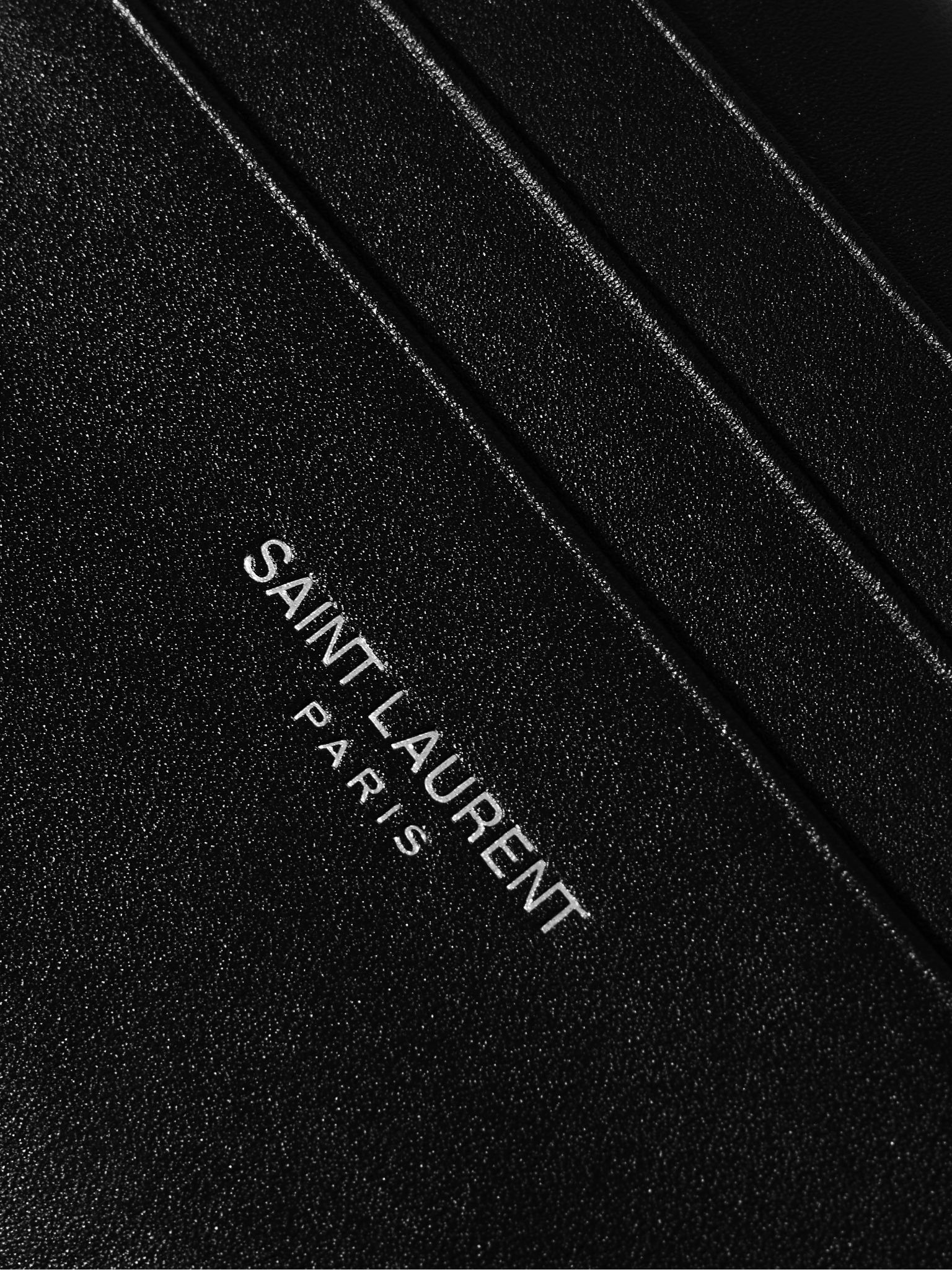 Logo-Print Leather Cardholder Black - 3
