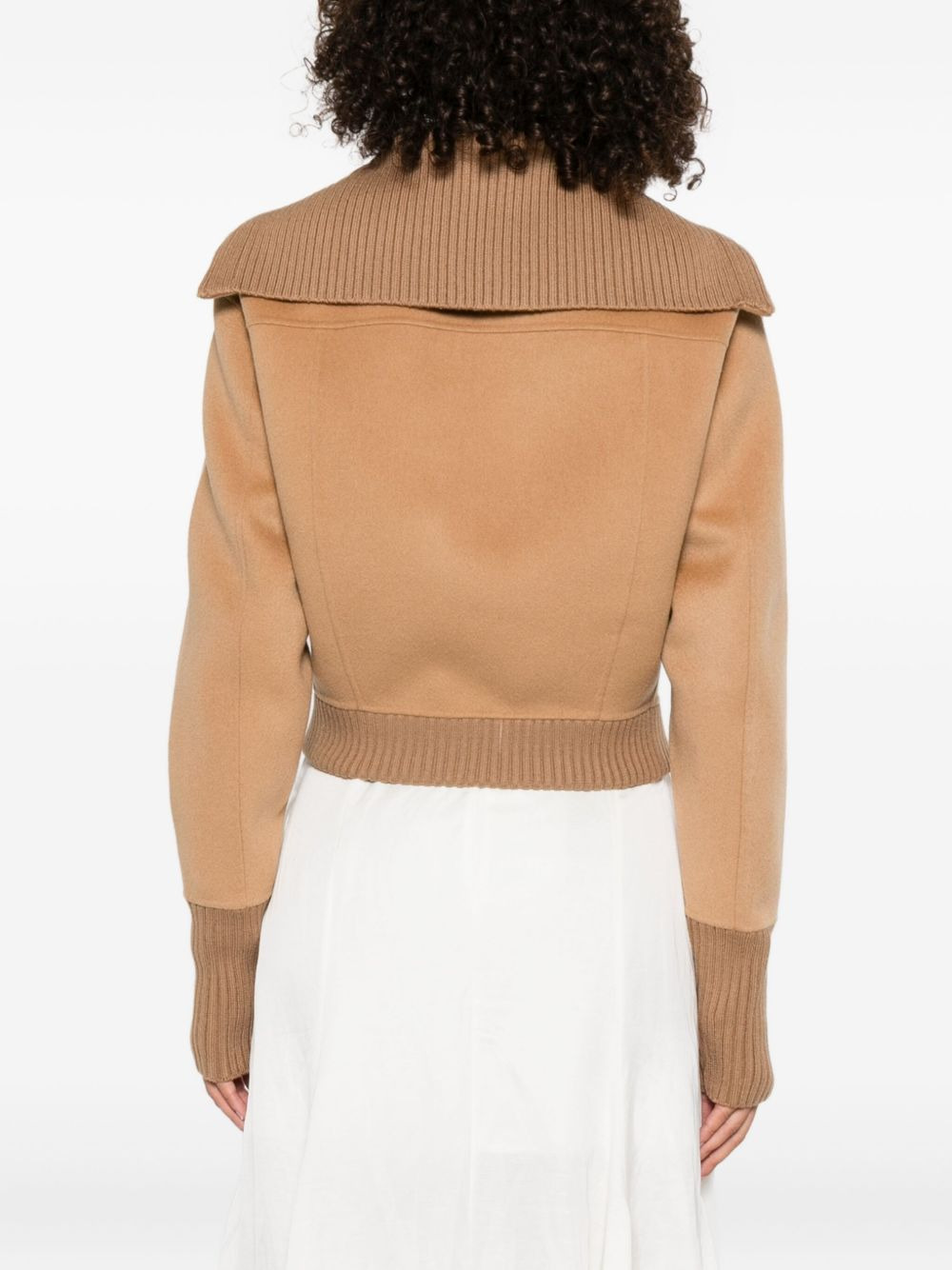 wool-blend cropped jacket - 4
