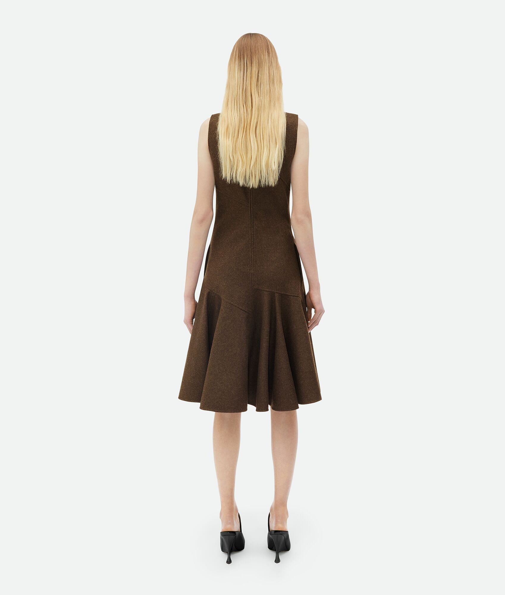 Wool Flannel Midi Dress - 3