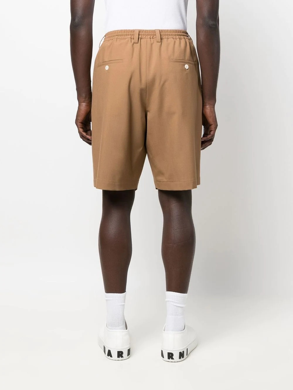 elasticated-waistband bermuda shorts - 4