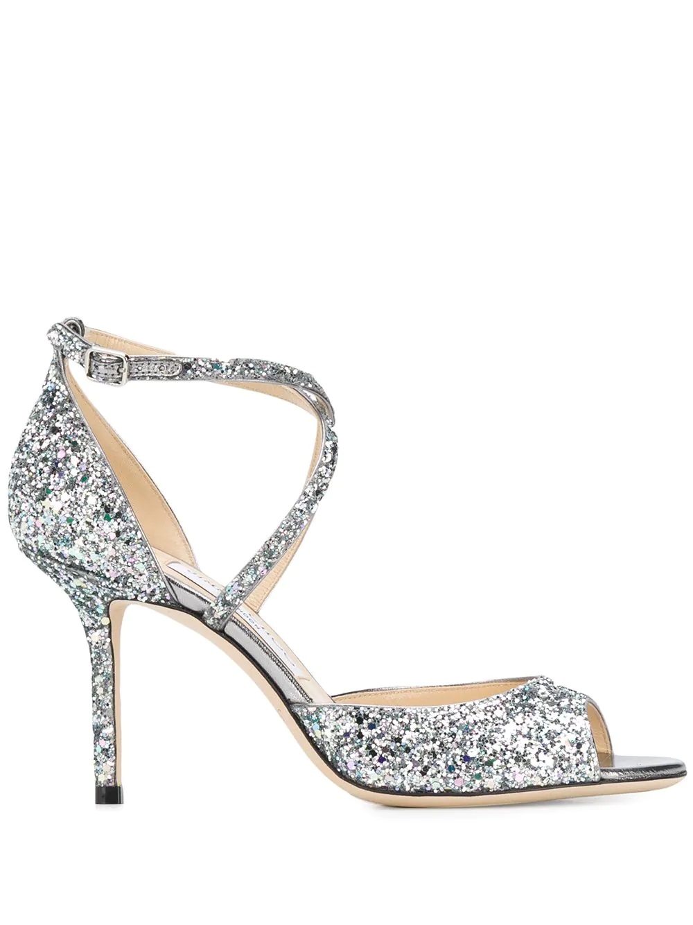 Emsy 85mm glitter sandals - 1