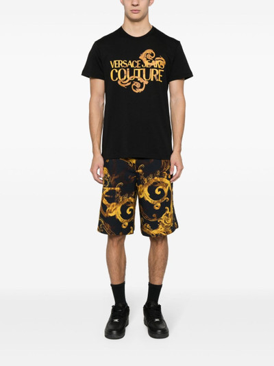VERSACE JEANS COUTURE Barocco-print cotton track shorts outlook