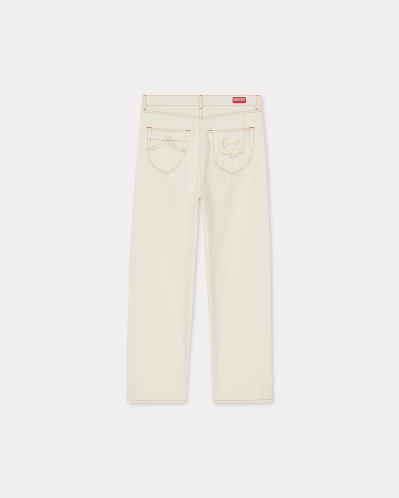 KENZO 'KENZO Creations' cropped Asagao straight jeans outlook