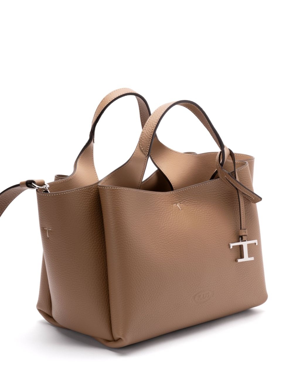 leather two-way handbag - 3