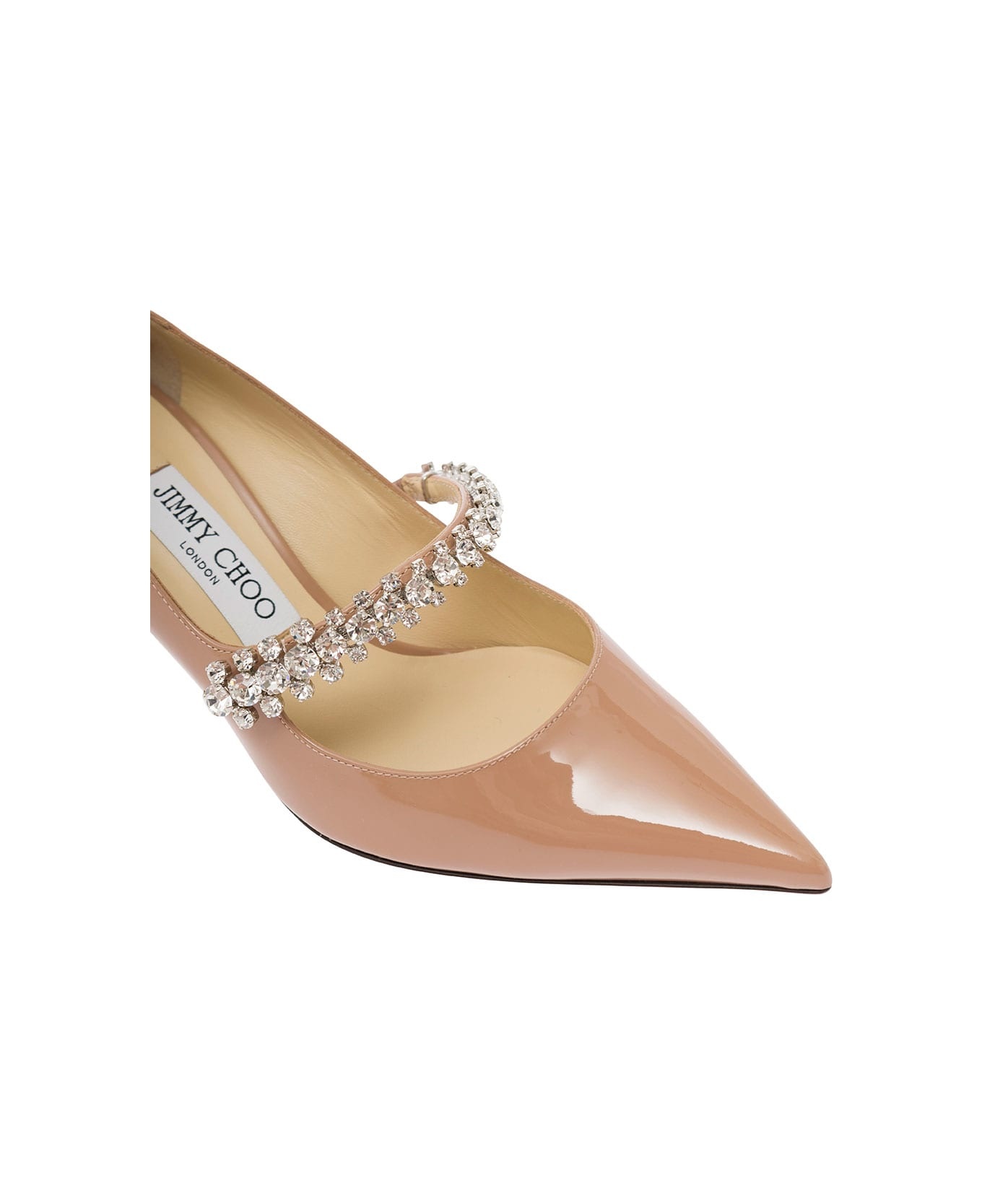 'bing' Pink Pumps With Crystal Embellishment In Patent Leather Woman - 5