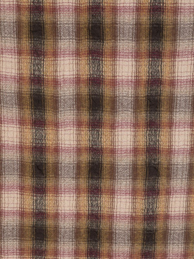Universal Works plaid frayed-edge scarf outlook