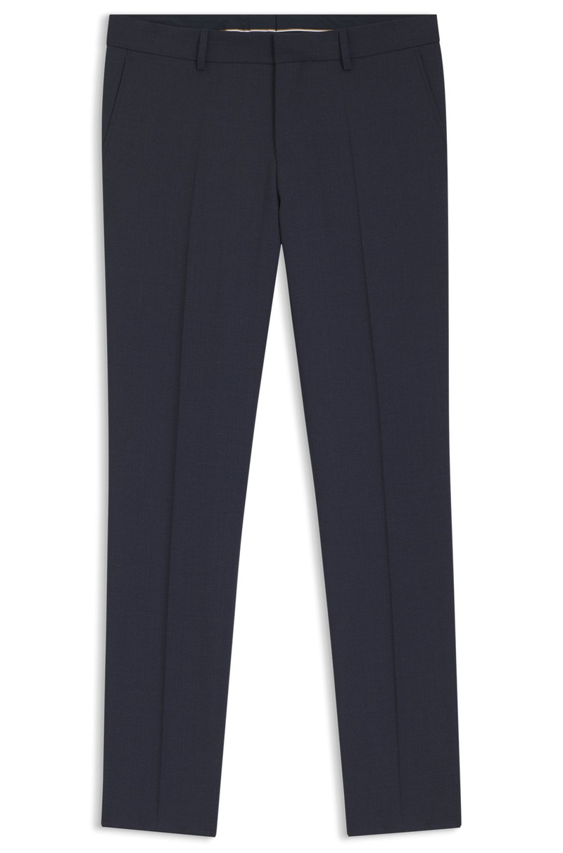 WASHABLE SLIM-FIT TROUSERS IN STRETCH CLOTH 1