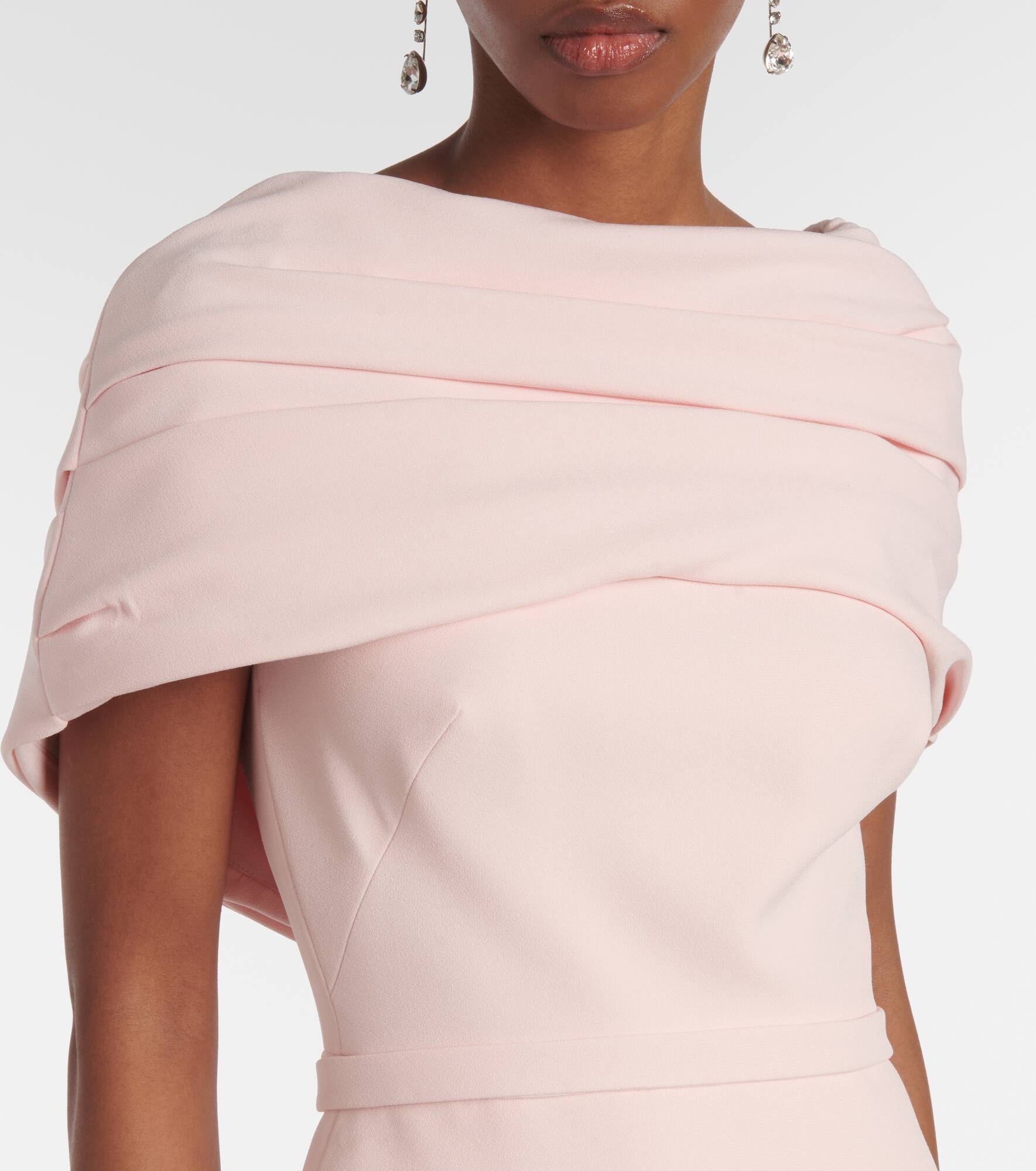 Loura draped peplum crêpe gown - 4