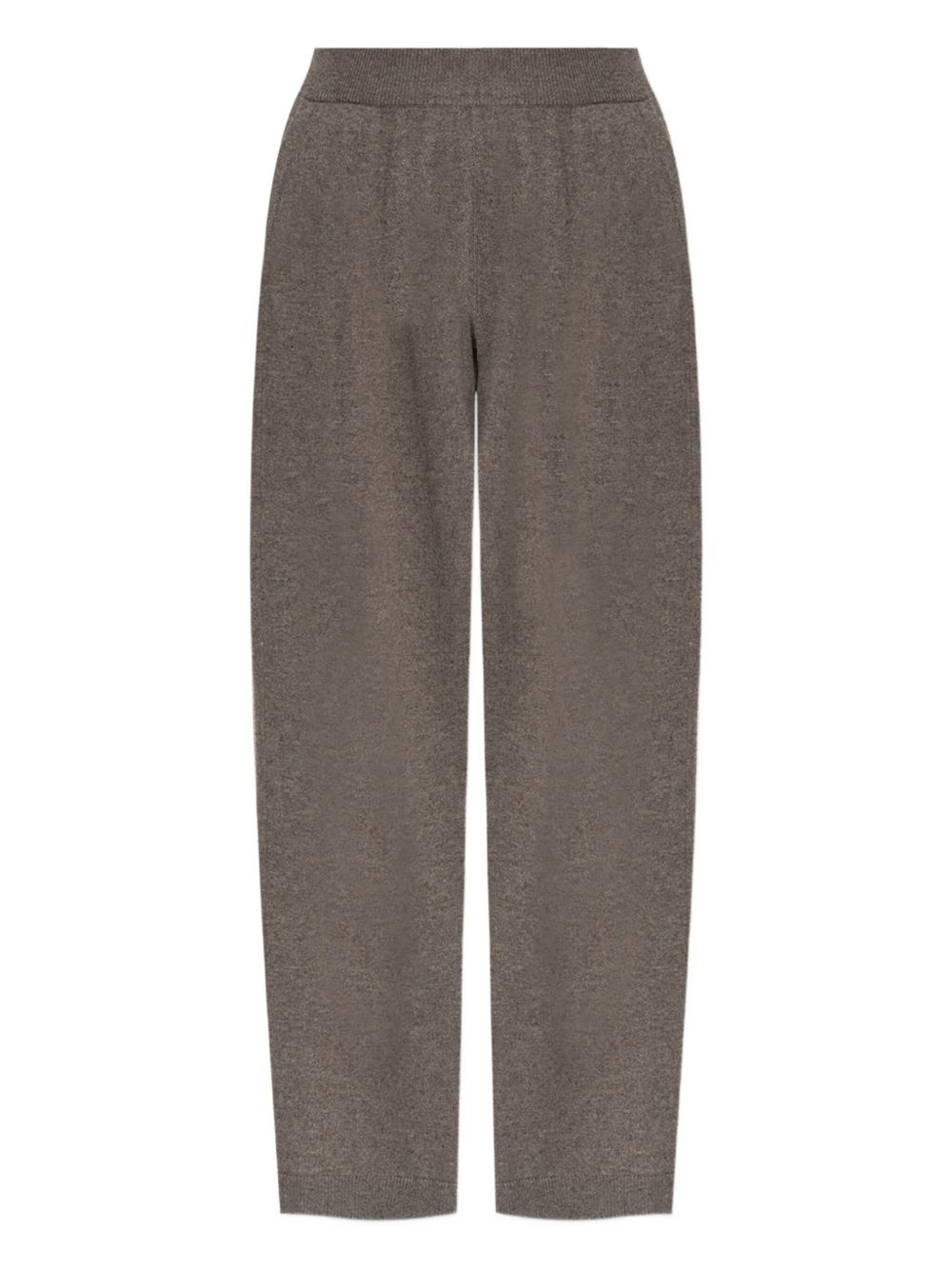 elastic-waistband cashmere trousers - 1