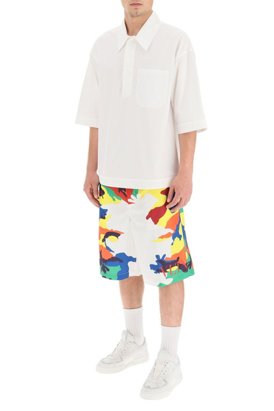 Valentino CAMOU7 PRINT NYLON SHORTS outlook