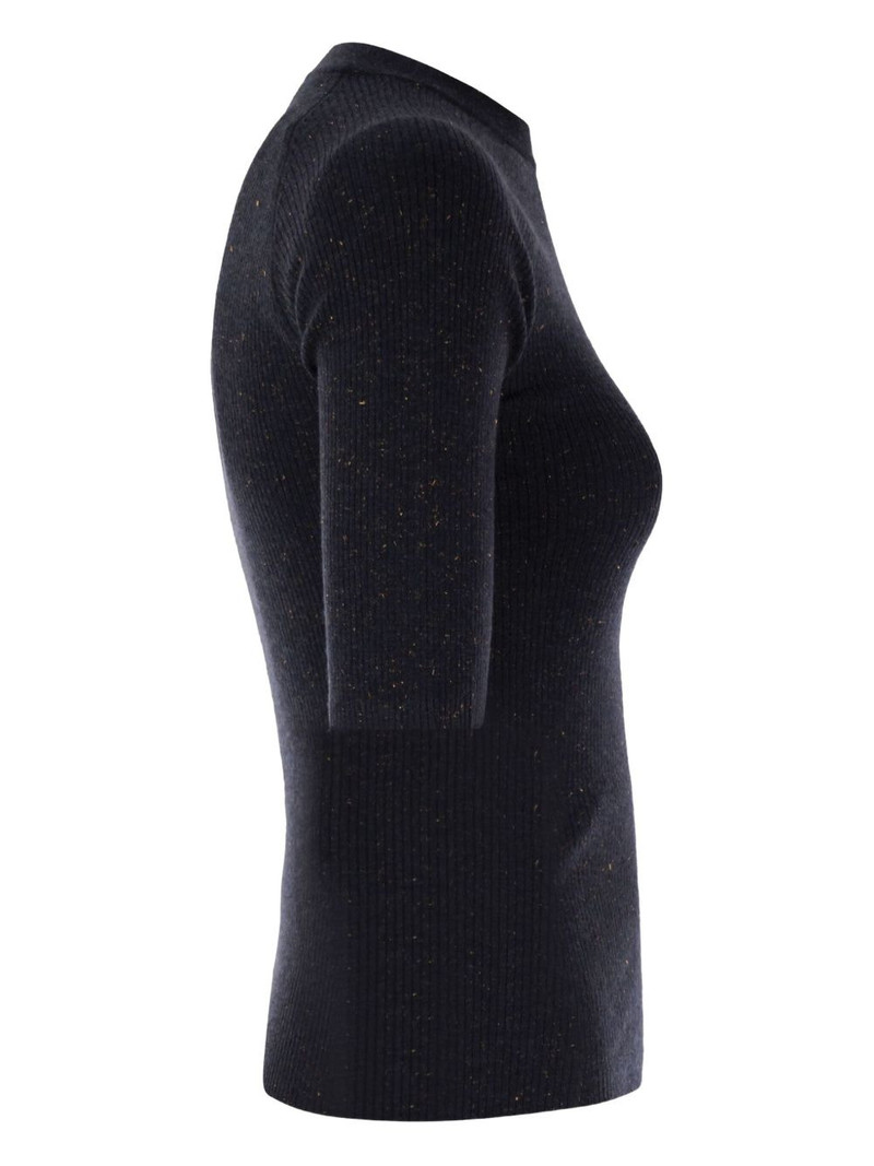 Brunello Cucinelli speckled-knit top outlook