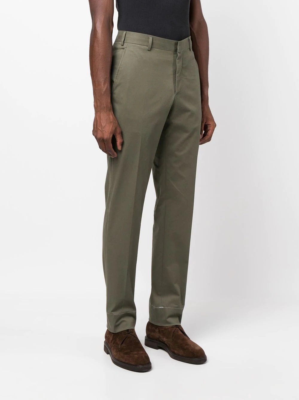 slim-cut chino trousers - 3