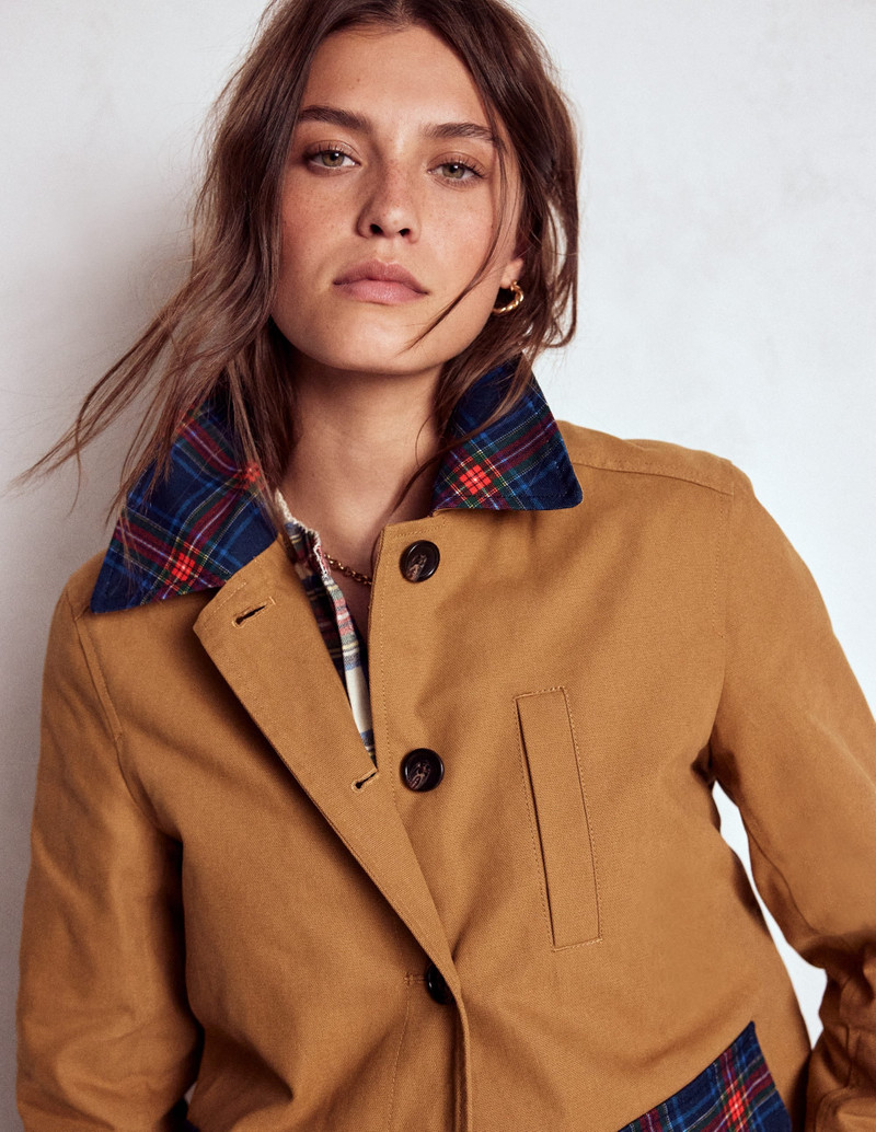 Canvas Barn Jacket-Hazelnut Brown, Check 3