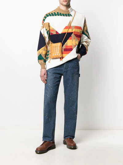 sacai chevron pattern jumper outlook