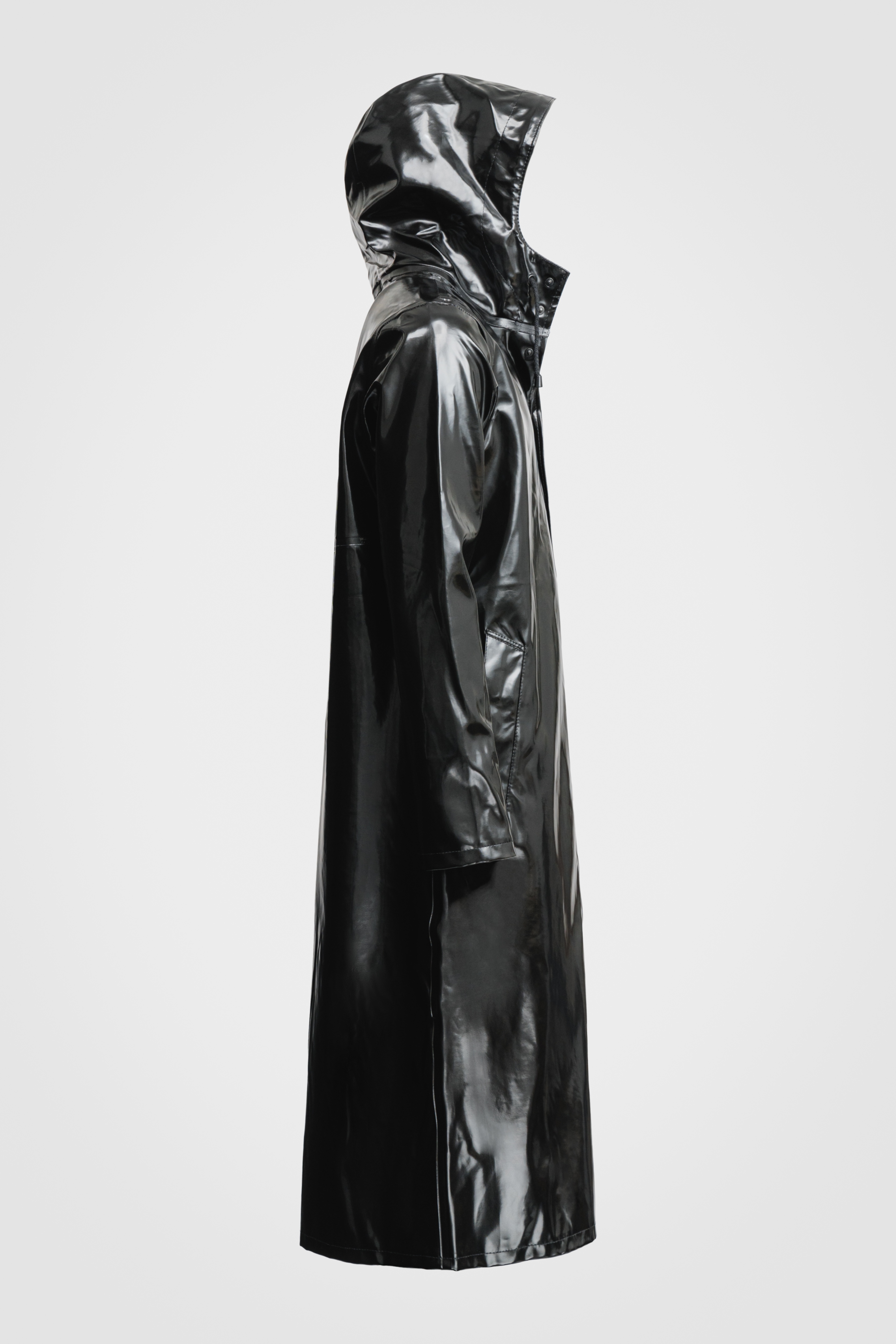 Stockholm Long Opal Raincoat Black - 5