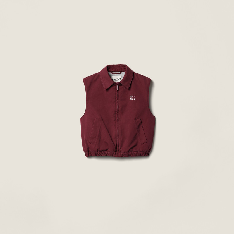 Washed poplin vest 1