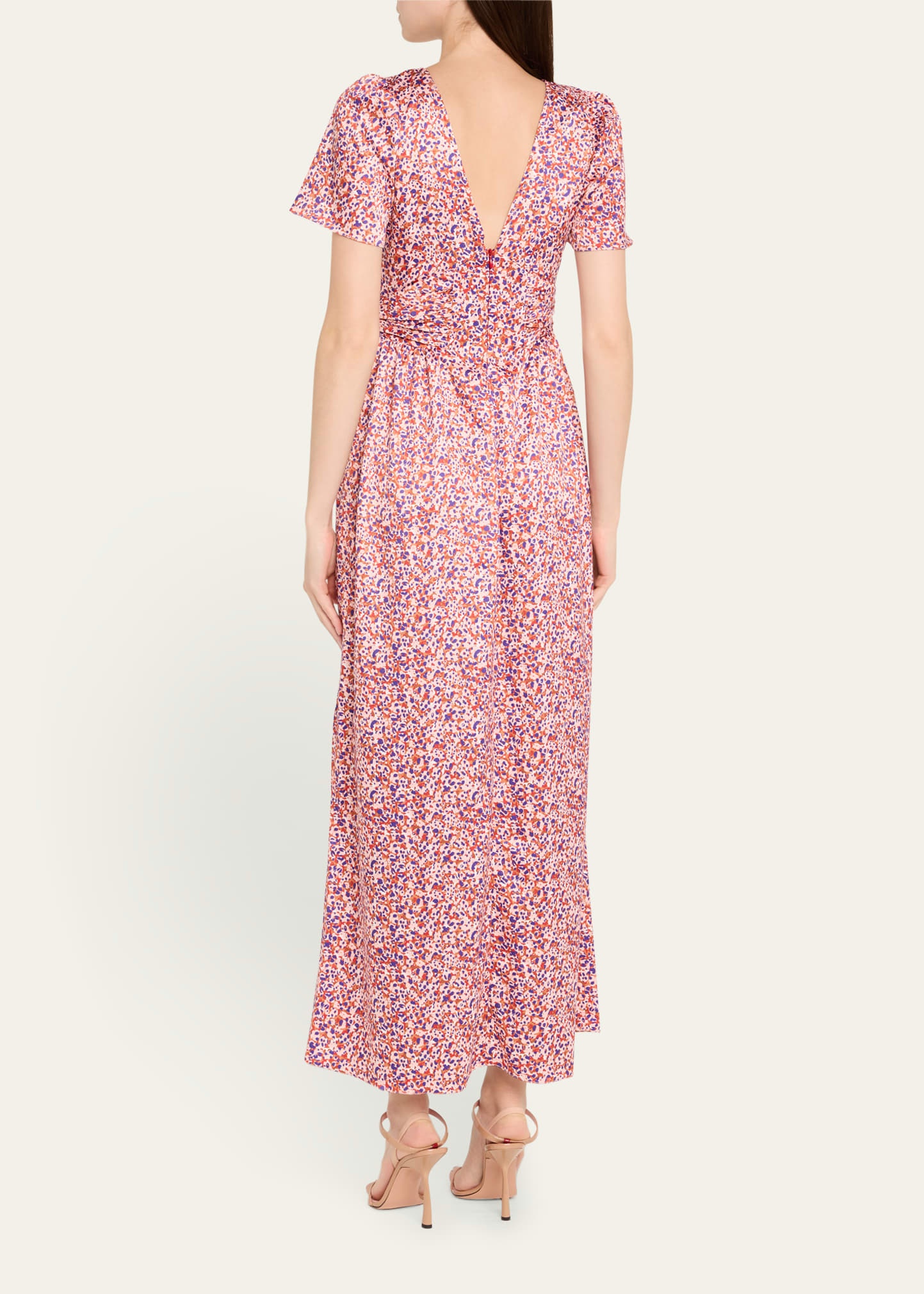 Lara Dots Satin Maxi Dress - 3