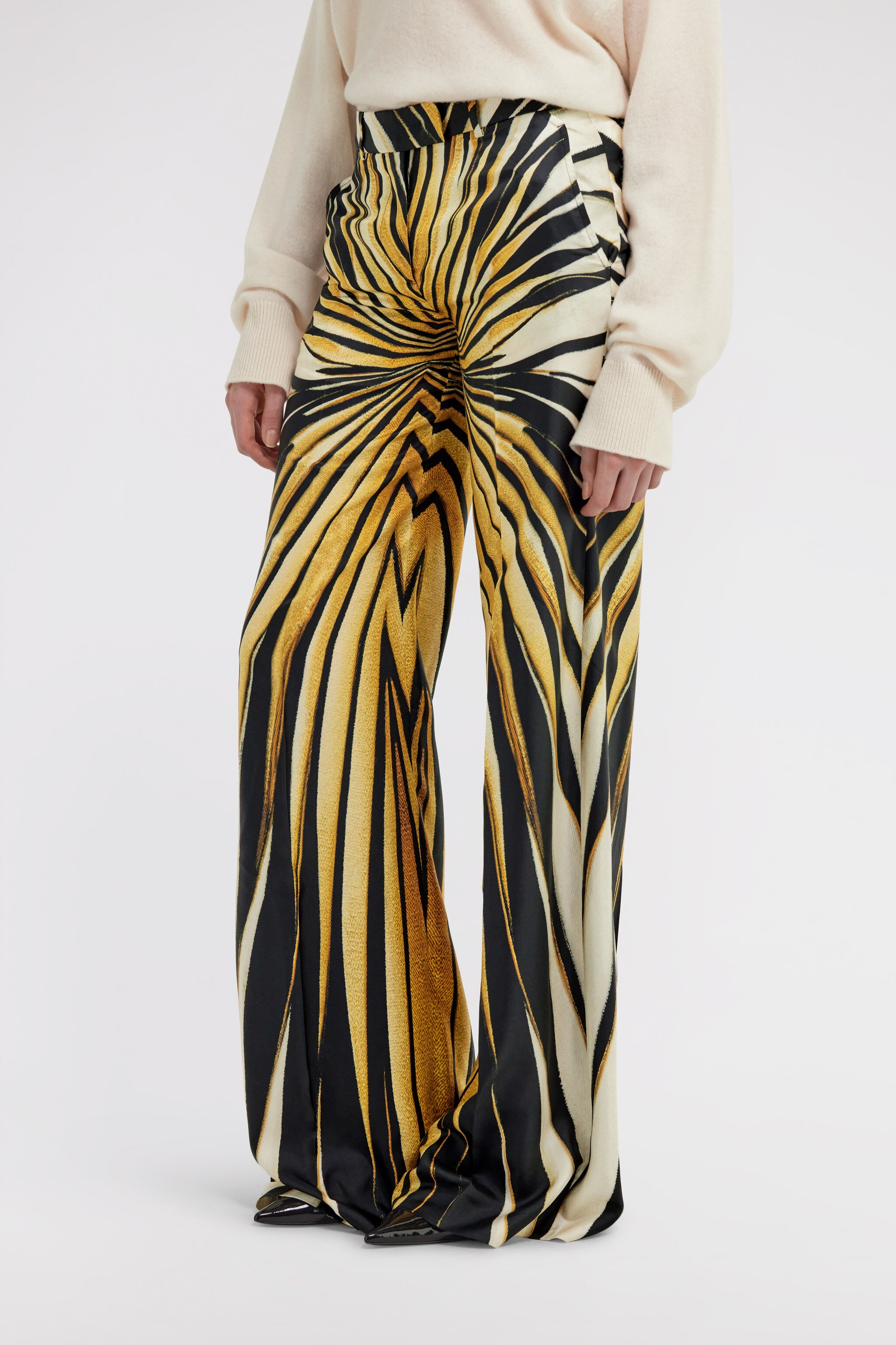 Ray of Gold Print Palazzo Pants - 5