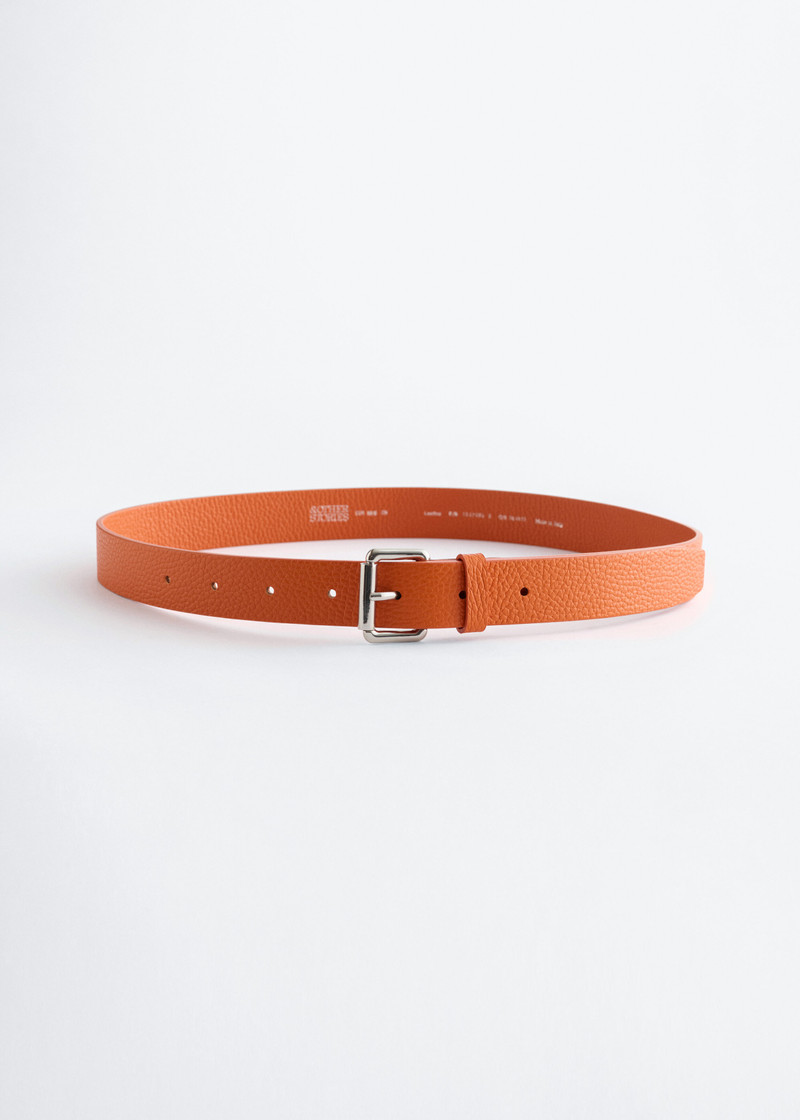 Textured Leather Belt 1