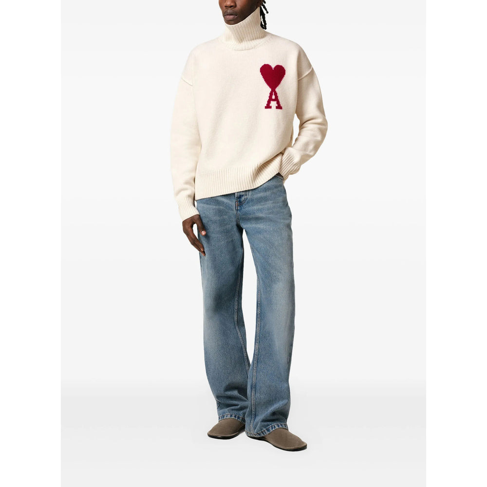 Ami Paris White Sweaters & Knitwear - Jumpers Men - 3