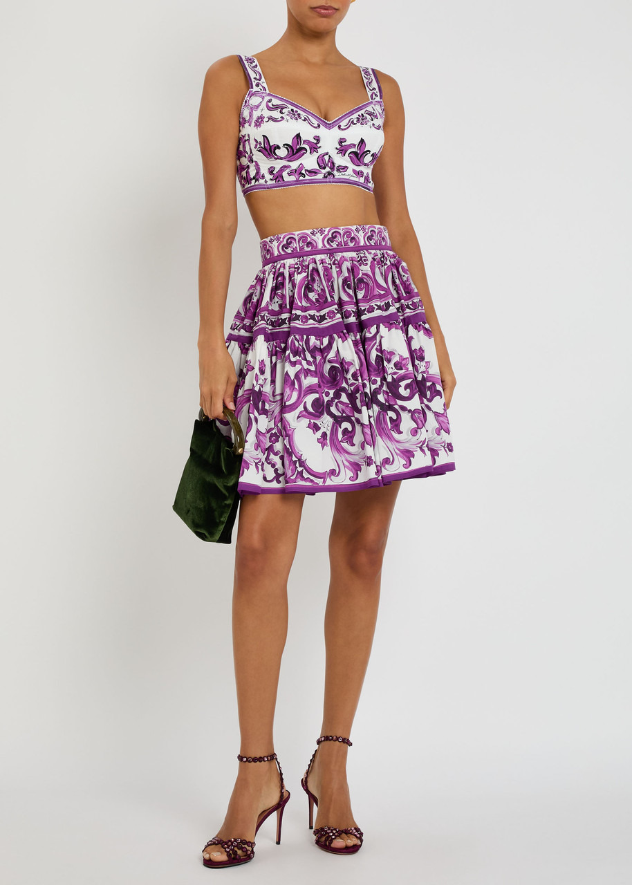 Dolce & Gabbana Printed Cotton-blend Crop top - 4