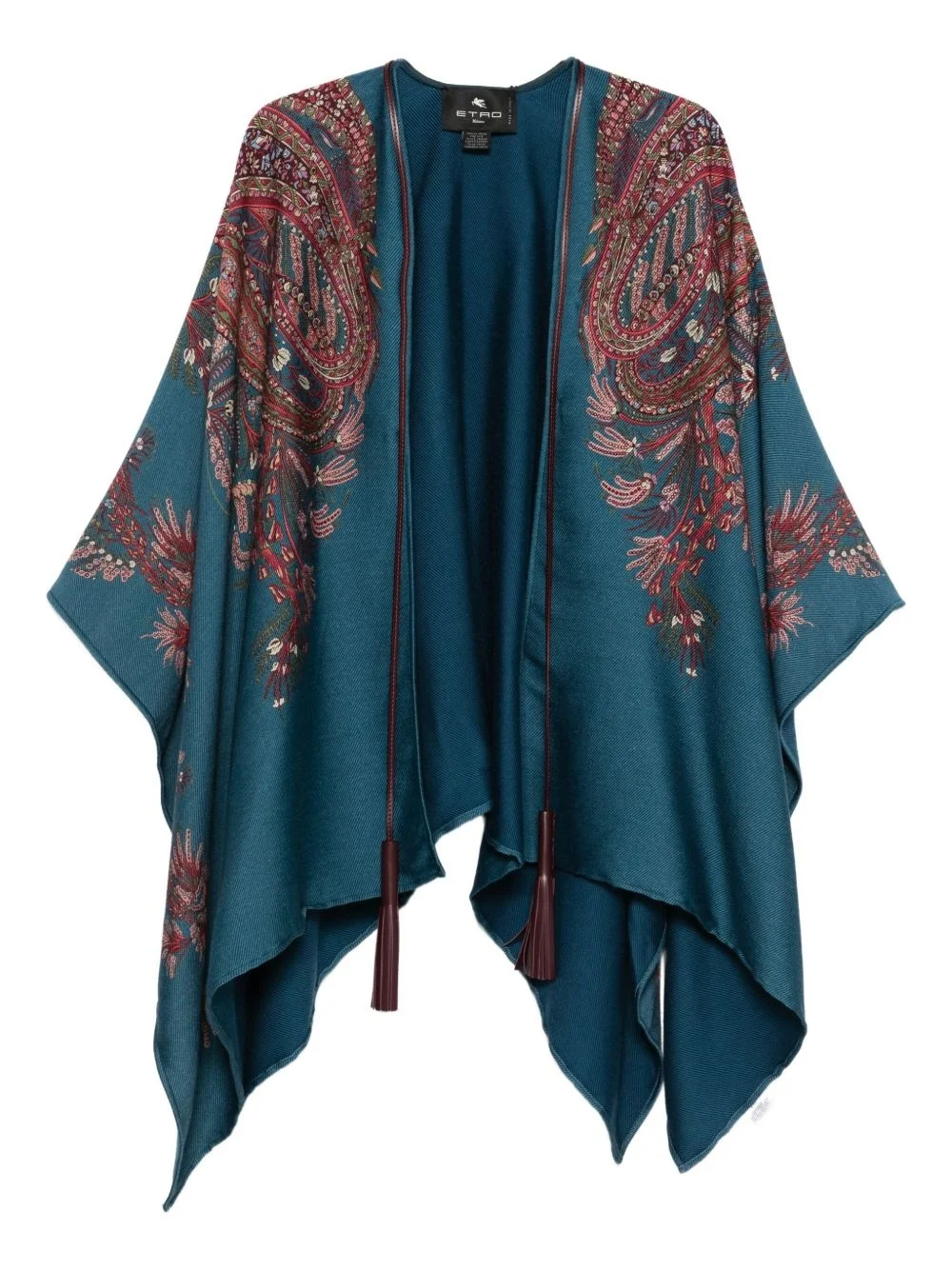 paisley-print poncho - 1
