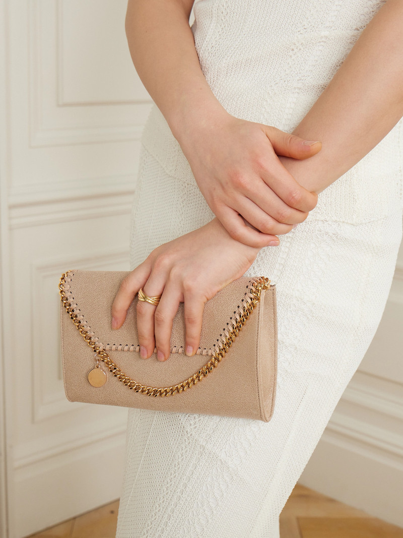 Stella McCartney The Falabella Mini Faux Brushed-leather Shoulder Bag outlook